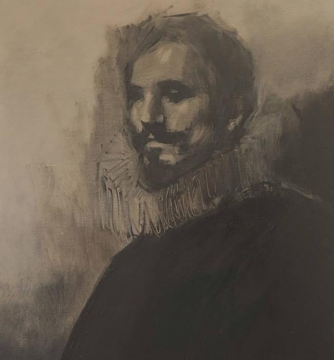 Retrato de Ayanz pintado por Araceli Reverte Bernal.