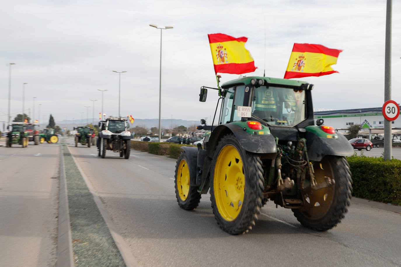 Las imágenes de la tractorada en Lorca