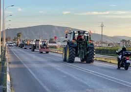Los agricultores llegando Orihuela.