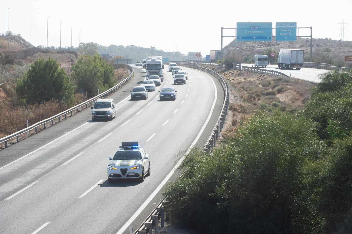 Segunda jornada de protesta de tractores en Murcia, en imágenes