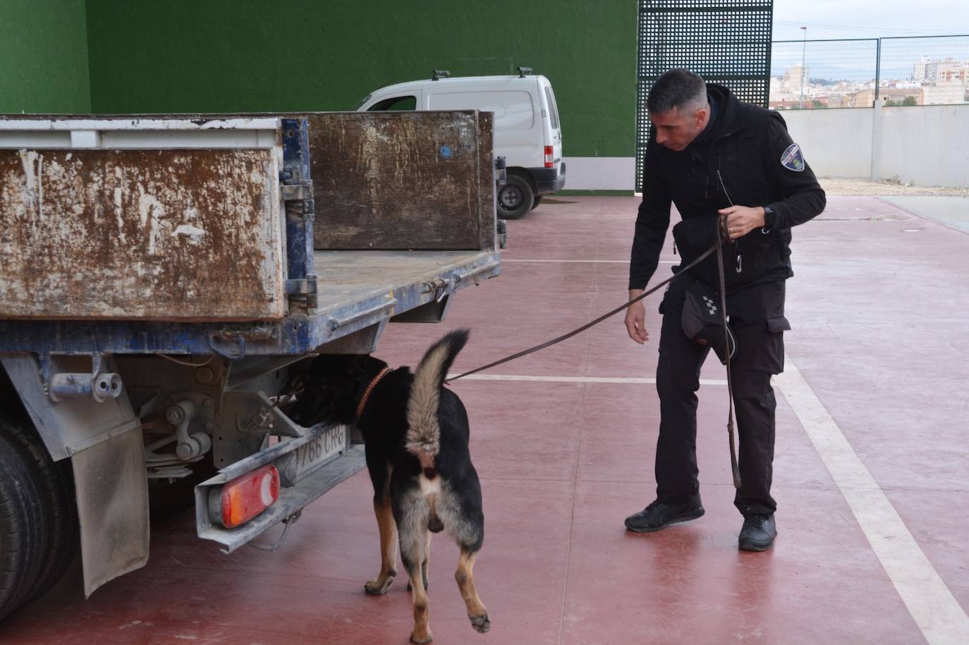 Entrenamiento de las unidades caninas de la Región en Cieza, en imágenes
