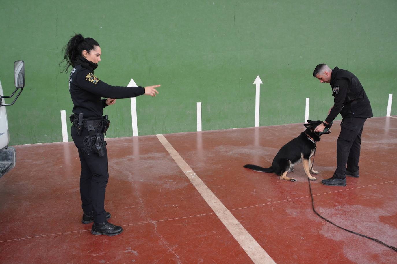 Entrenamiento de las unidades caninas de la Región en Cieza, en imágenes