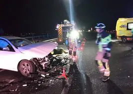 El estado de uno de los vehículos tras el accidente.