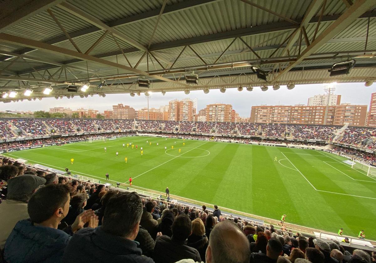 Imagen del campo este domingo, en el partido ante el Mirandés.