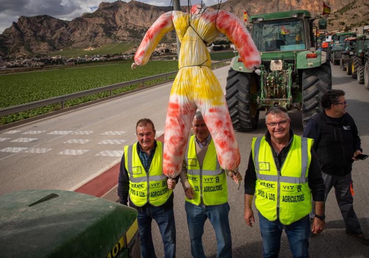 La tractorada de los organizaciones agrarias por la Vega Baja no logra cortar la A-7