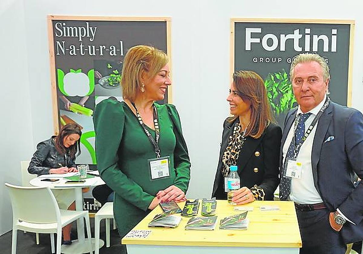 Los profesionales de Hortofortini durante la feria.