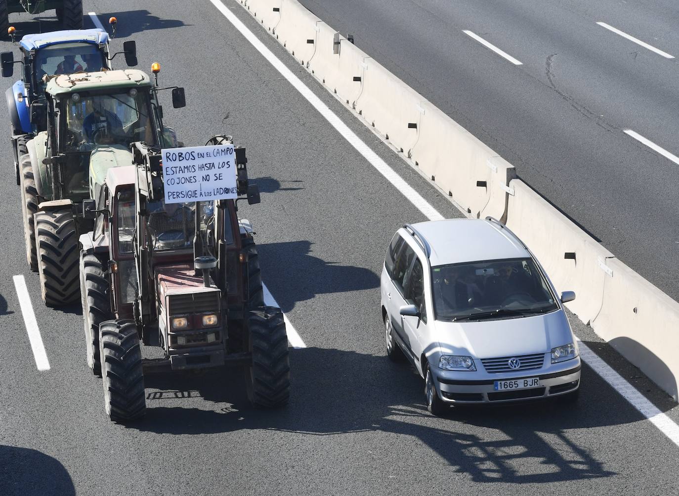 Las protestas de los agricultores llegan a Murcia el 21-F, en imágenes