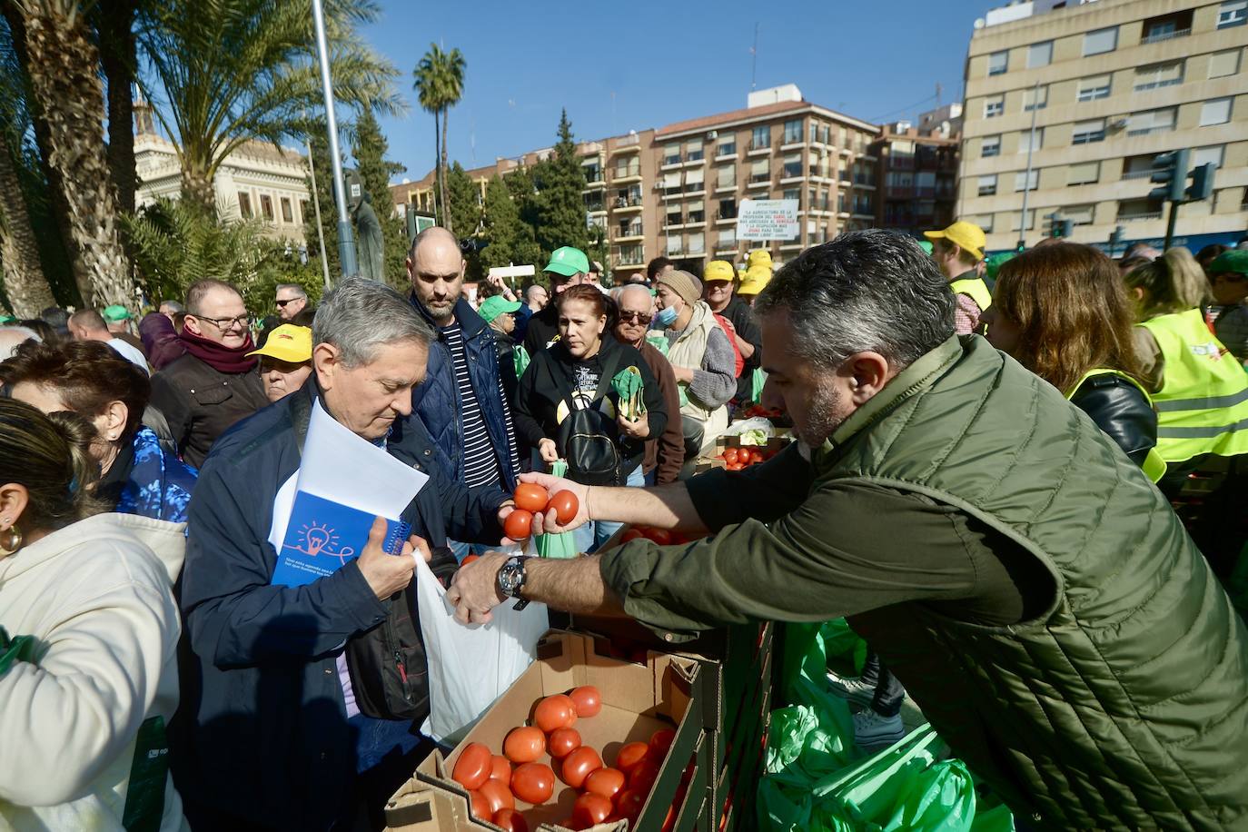 Las protestas de los agricultores llegan a Murcia el 21-F, en imágenes