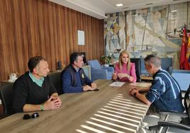 Alfonso Gálvez, Miguel Marín, Mariola Guevara y Marcos Alarcón, este miércoles, reunidos en la Delegación del Gobierno en Murcia.