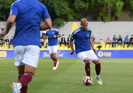 Los jugadores de La Unión durante un calentamiento, el pasado mes de octubre.