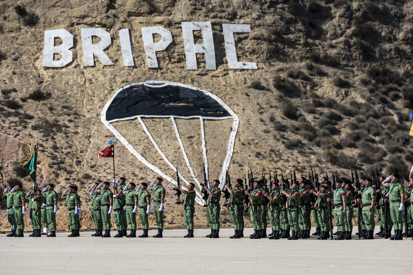 El acto para conmemorar los 70 años de la creación de las fuerzas paracaidistas, en imágenes