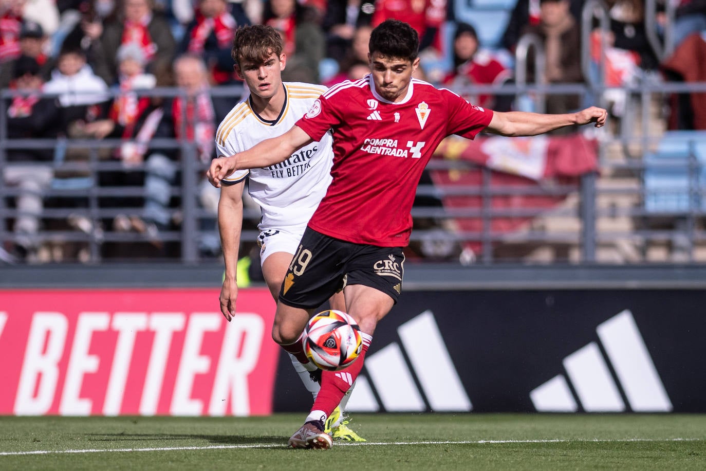 El partido del Real Murcia contra el Real Madrid Castilla, en imágenes