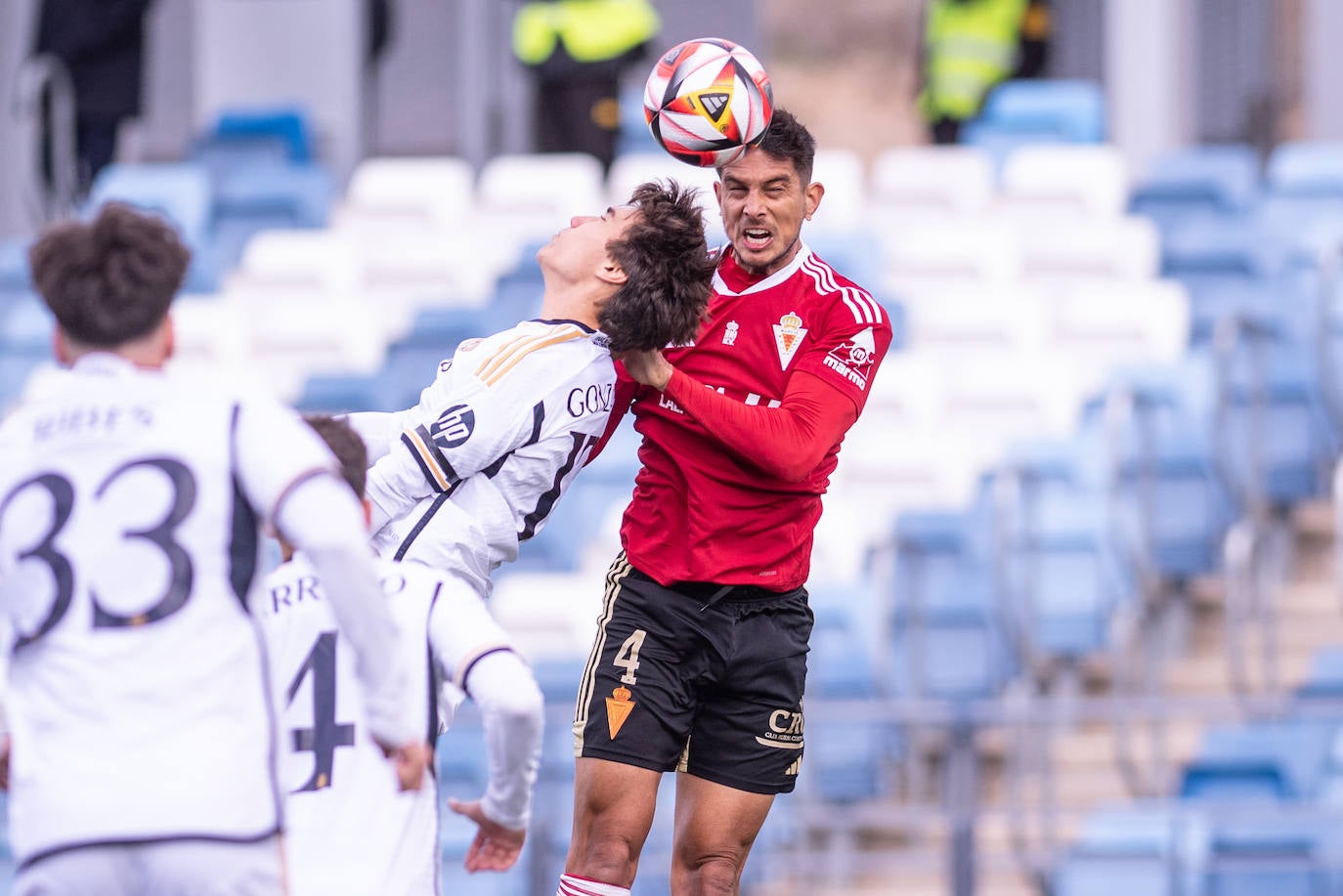 El partido del Real Murcia contra el Real Madrid Castilla, en imágenes