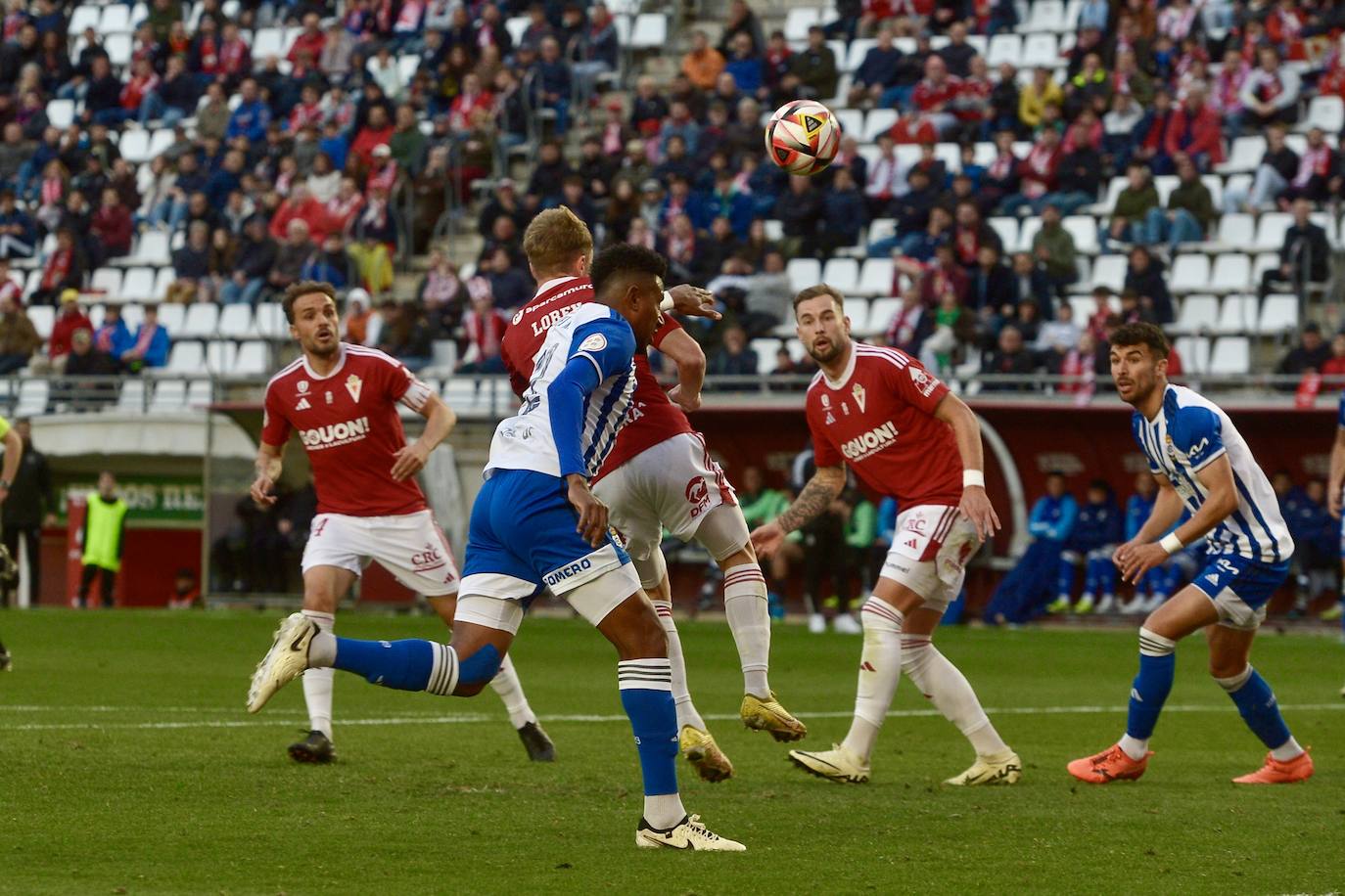 La victoria del Real Murcia frente al Recreativo, en imágenes