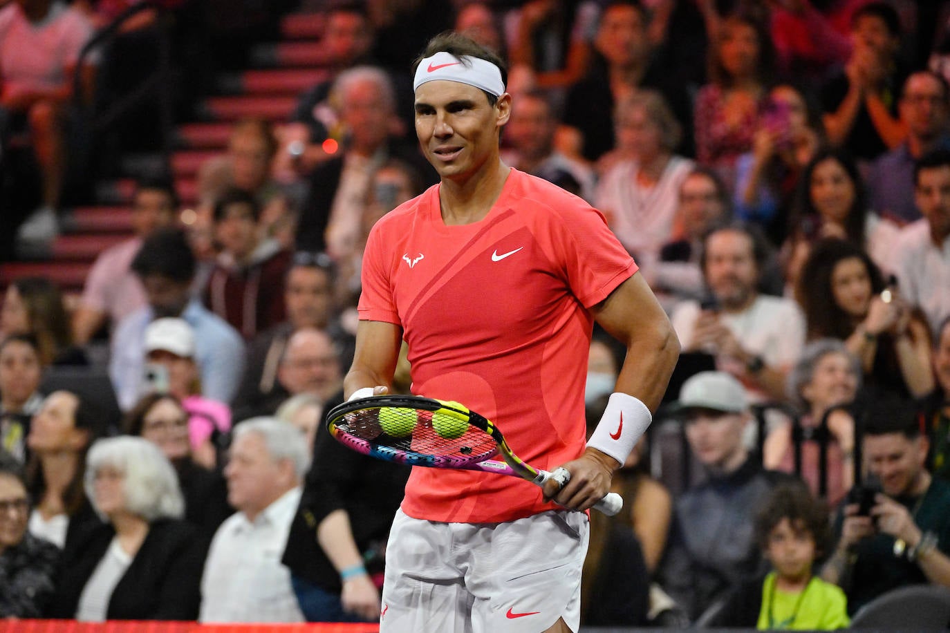 El partido entre Carlos Alcaraz y Rafa Nadal, en imágenes