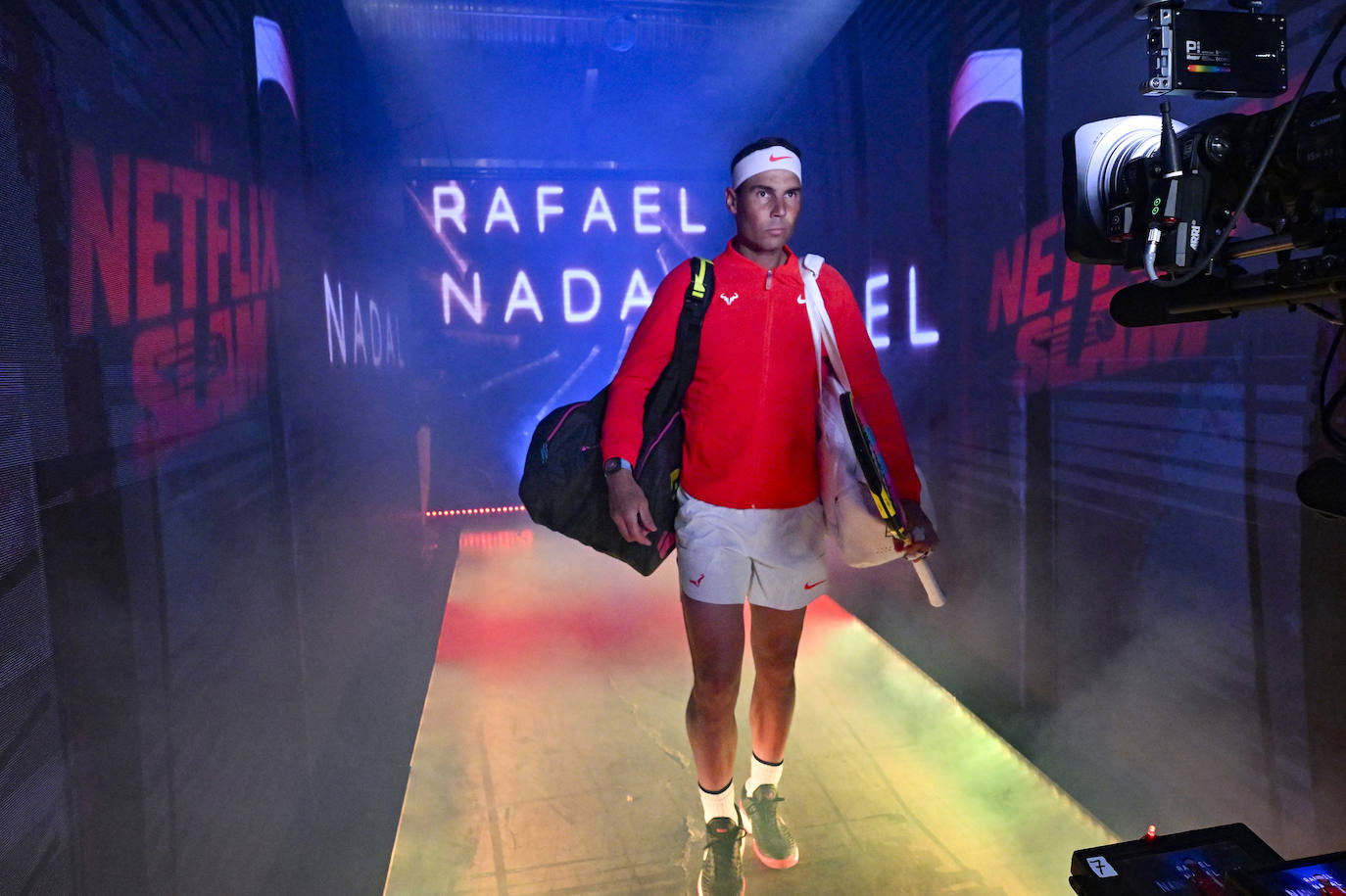 El partido entre Carlos Alcaraz y Rafa Nadal, en imágenes