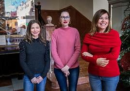 Las ediles de la oposición Aynara Navarro (PSOE), Leticia Pertegal (Cambiemos) y Mar Ezcurra (Cs).