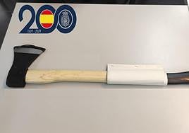 Imagen del arma blanca utilizada por el hombre.