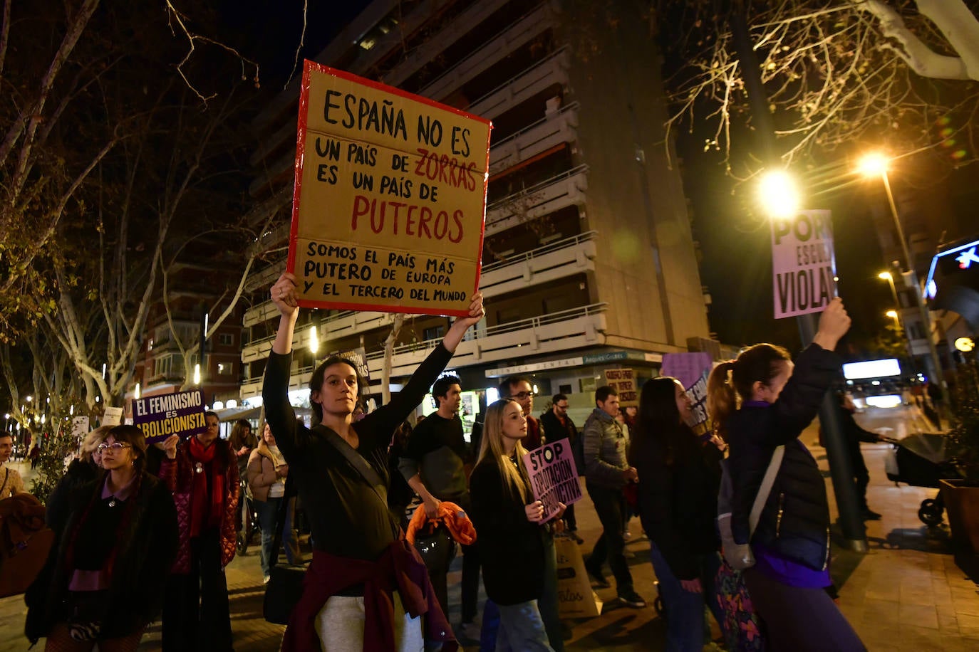 La manifestación del 8M en Murcia, en imágenes