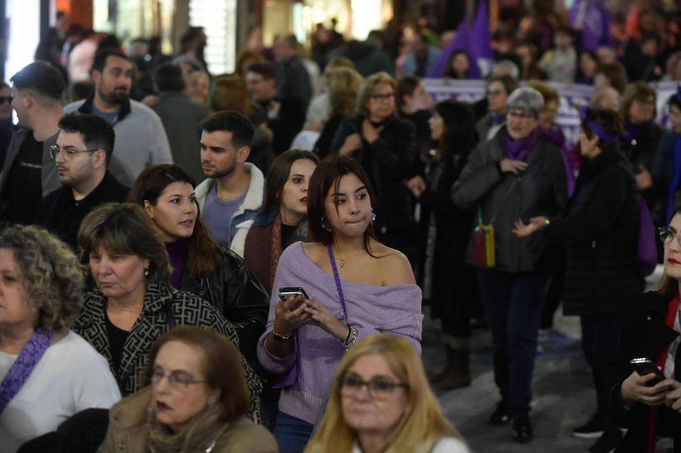 La manifestación del 8M en Murcia, en imágenes