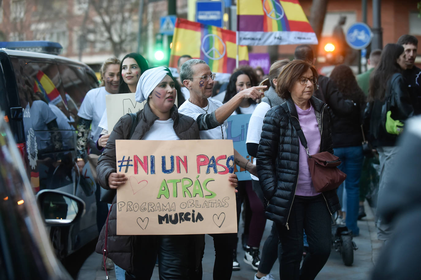 La manifestación del 8M en Murcia, en imágenes