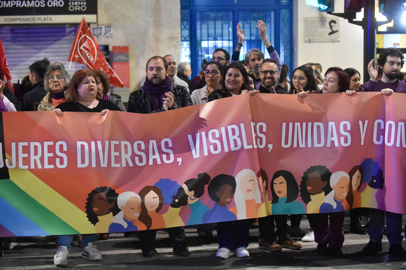 La manifestación del 8M en Murcia, en imágenes