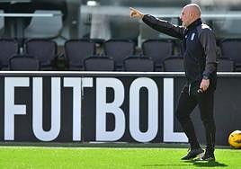 Julián Calero, en el entrenamiento