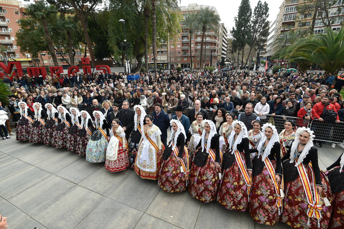 Las imágenes de la mascletá en la Circular de Murcia