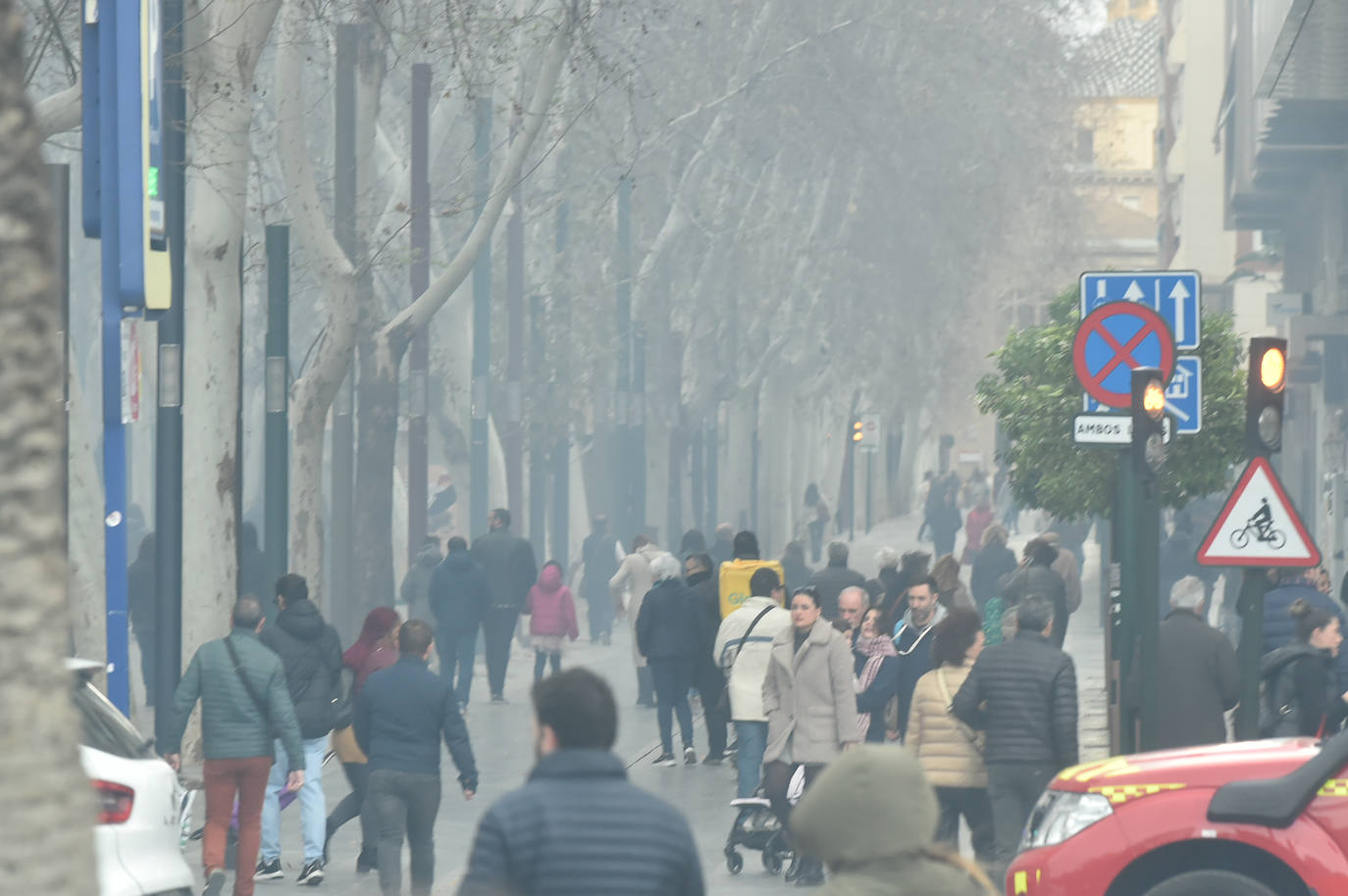 Las imágenes de la mascletá en la Circular de Murcia