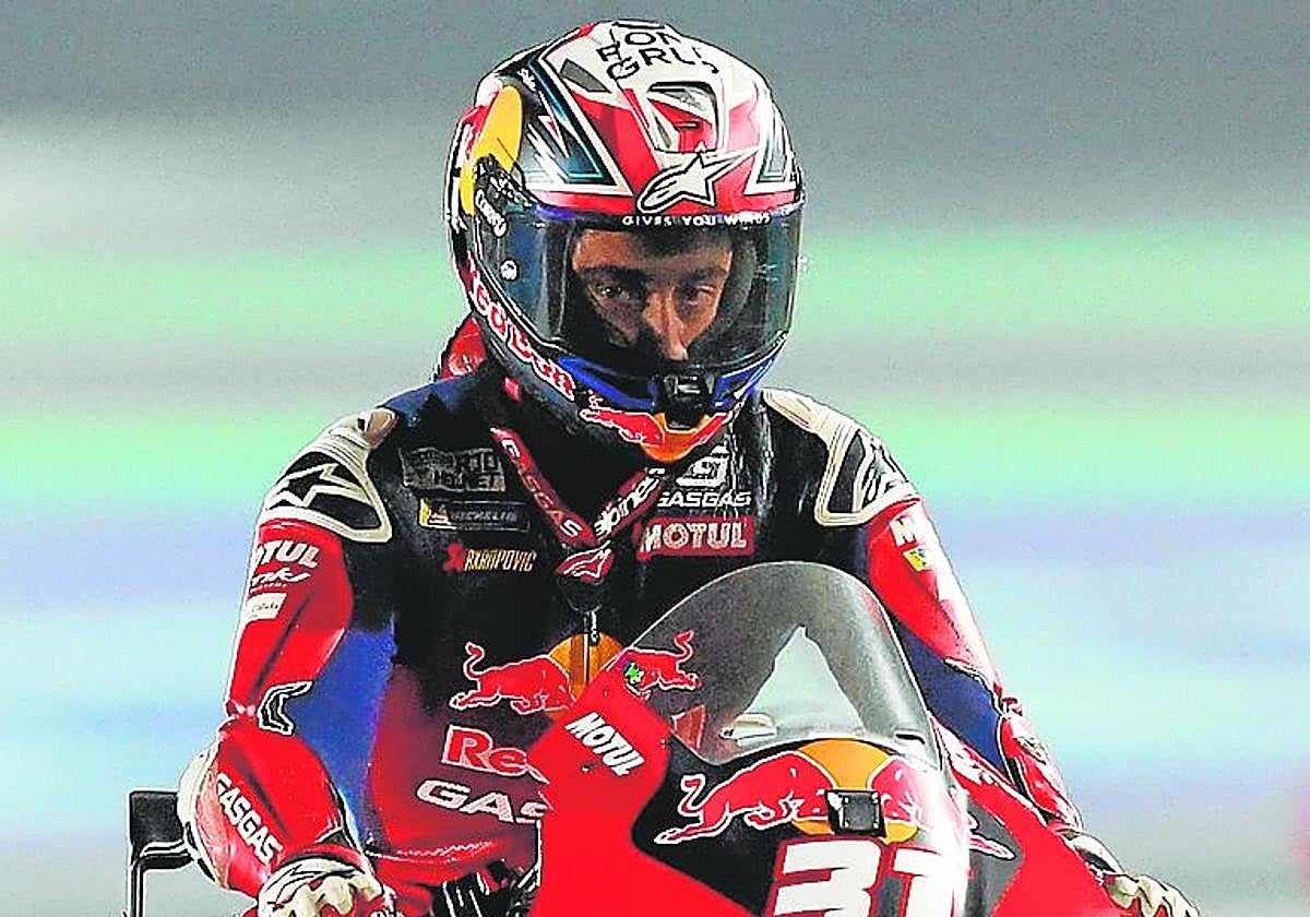 Pedro Acosta, en los entrenamientos del GP de Catar, ayer.