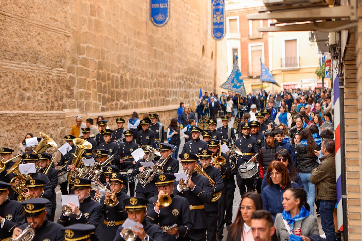 Azules y blancos proclaman su participación en las procesiones de Lorca