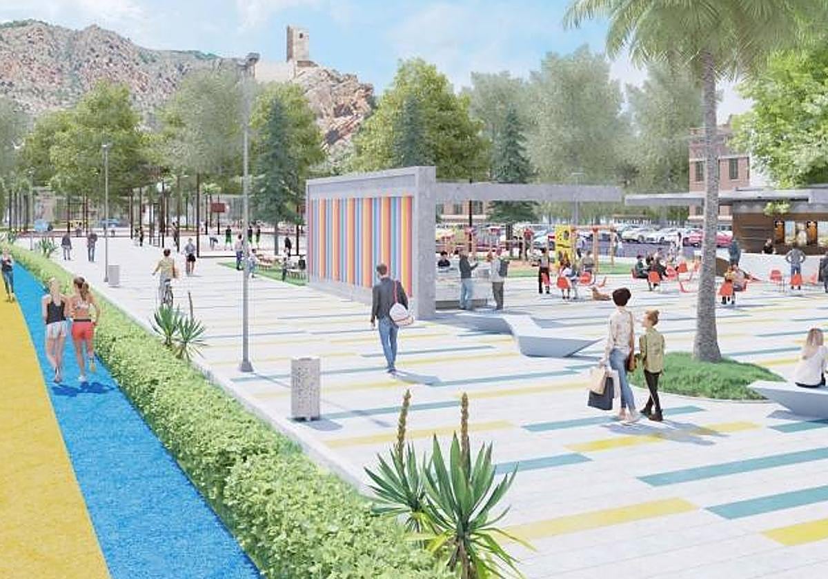 Recreación del proyecto de remodelación del parque de La Cubana