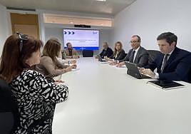 El consejero Víctor Marín, este martes, durante la presentación de la convocatoria de 'cuota cero' para autónomos.