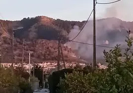 Incendio en el monte Miravete de Murcia.