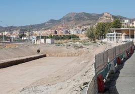 Obras del AVE en Lorca, en una foto de archivo.