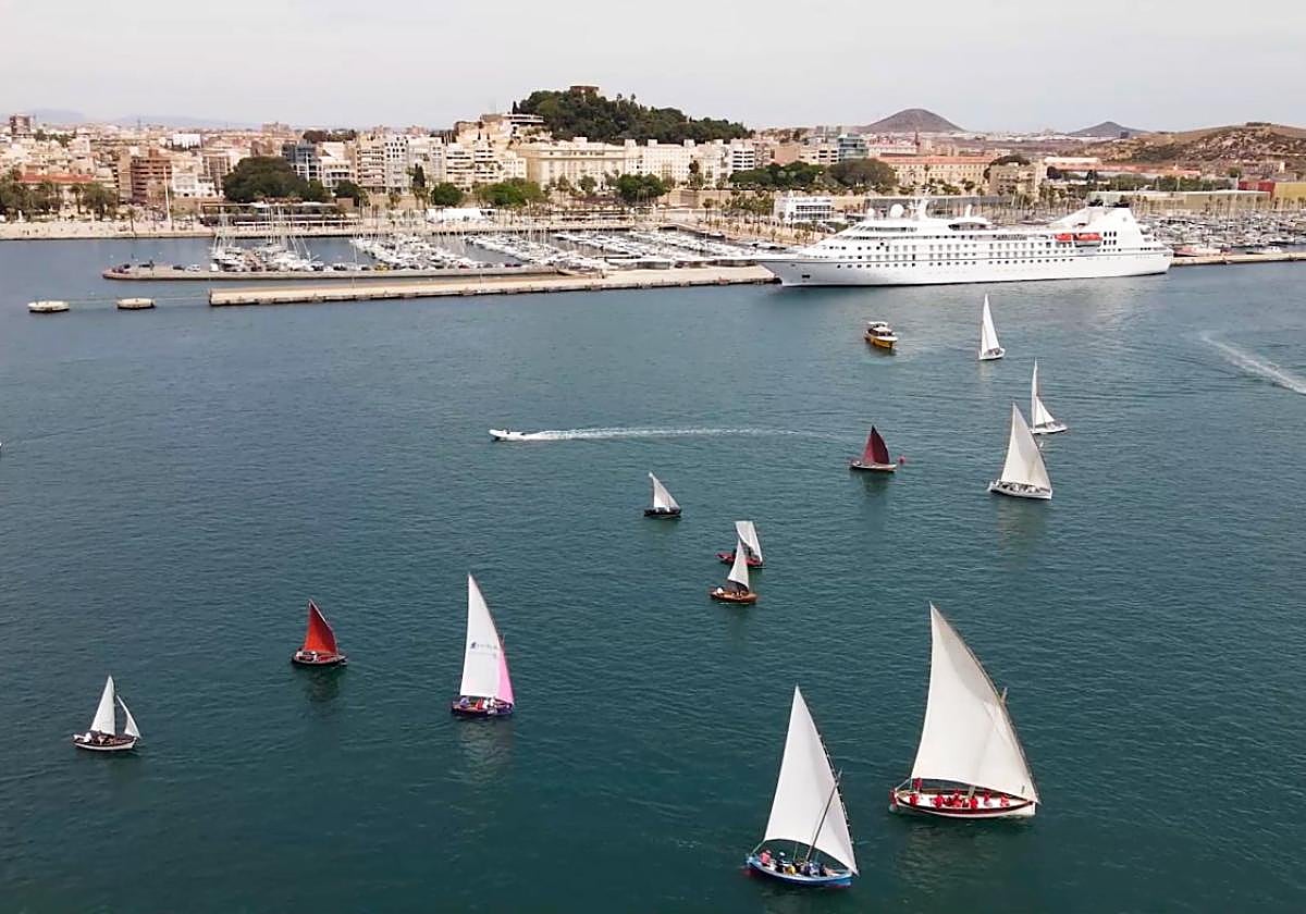 Regata de la pasada edición de la Cartagena Vela Clásica.