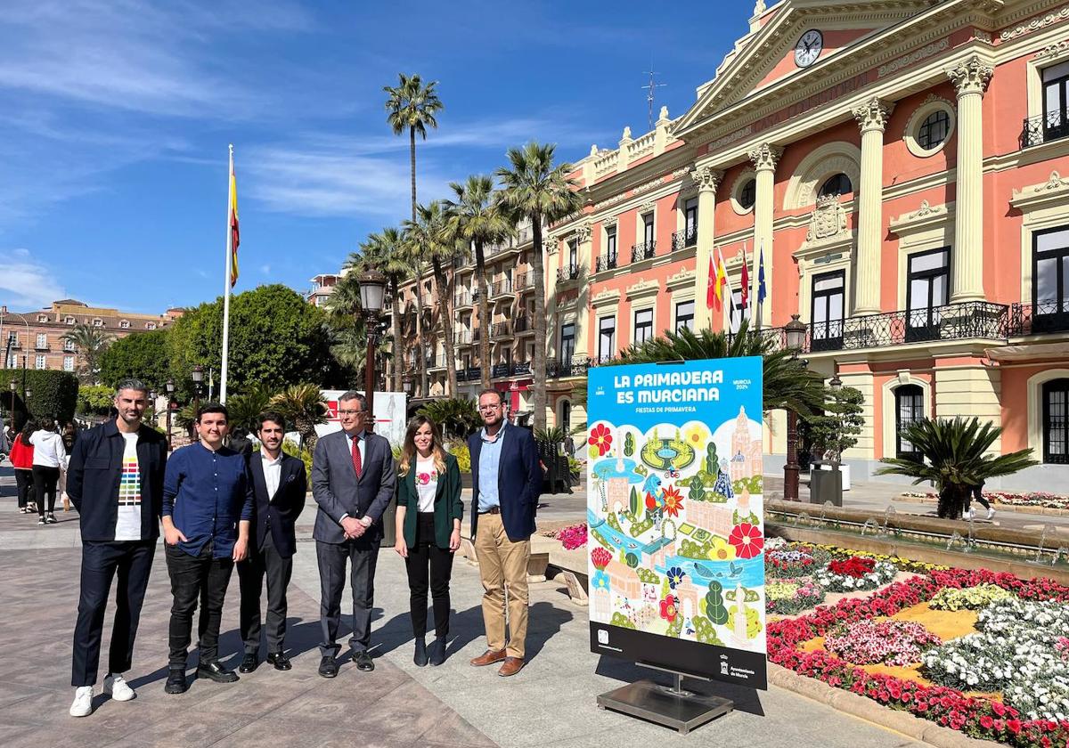 Presentación del cartel de las Fiestas de Primavera, este lunes.