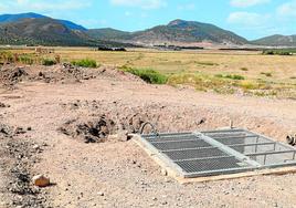 Instalación de la red de riego situada en el entorno del río Turrilla, en Lorca, en una foto de septiembre de 2023.