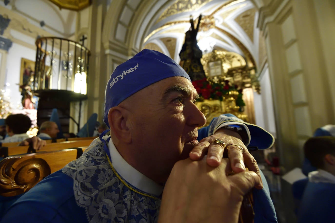 La procesión del Cristo del Amparo del Viernes de Dolores en Murcia, en imágenes