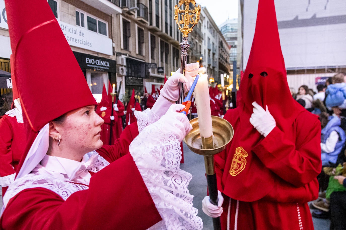 La procesión de la Caridad del Sábado de Pasión de Murcia, en imágenes