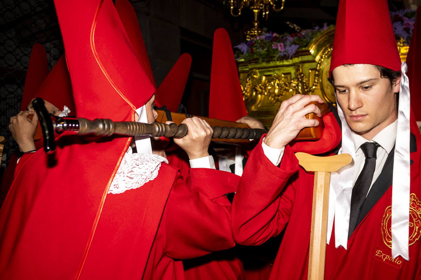 La procesión de la Caridad del Sábado de Pasión de Murcia, en imágenes