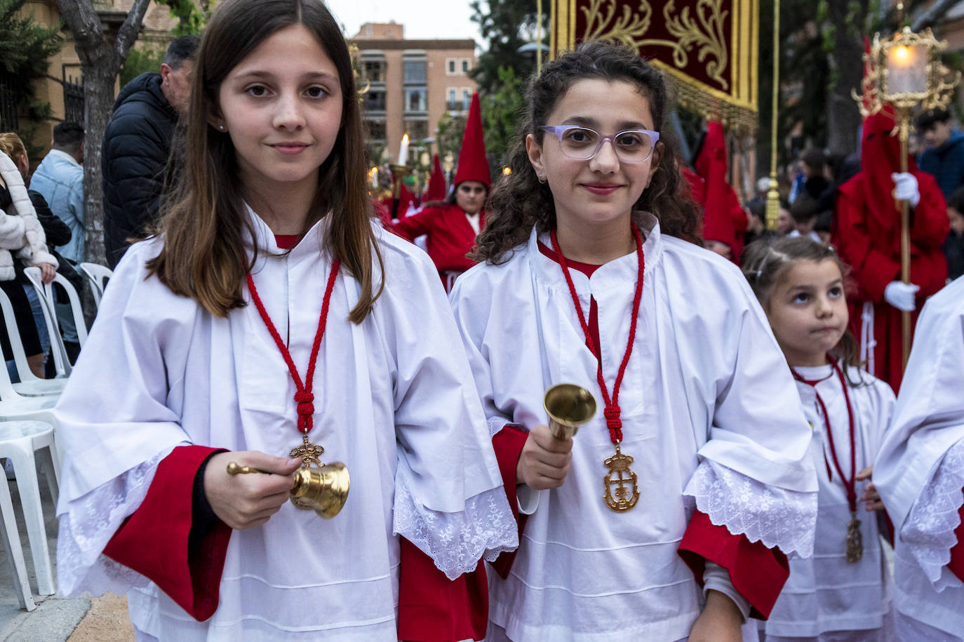 La procesión de la Caridad del Sábado de Pasión de Murcia, en imágenes