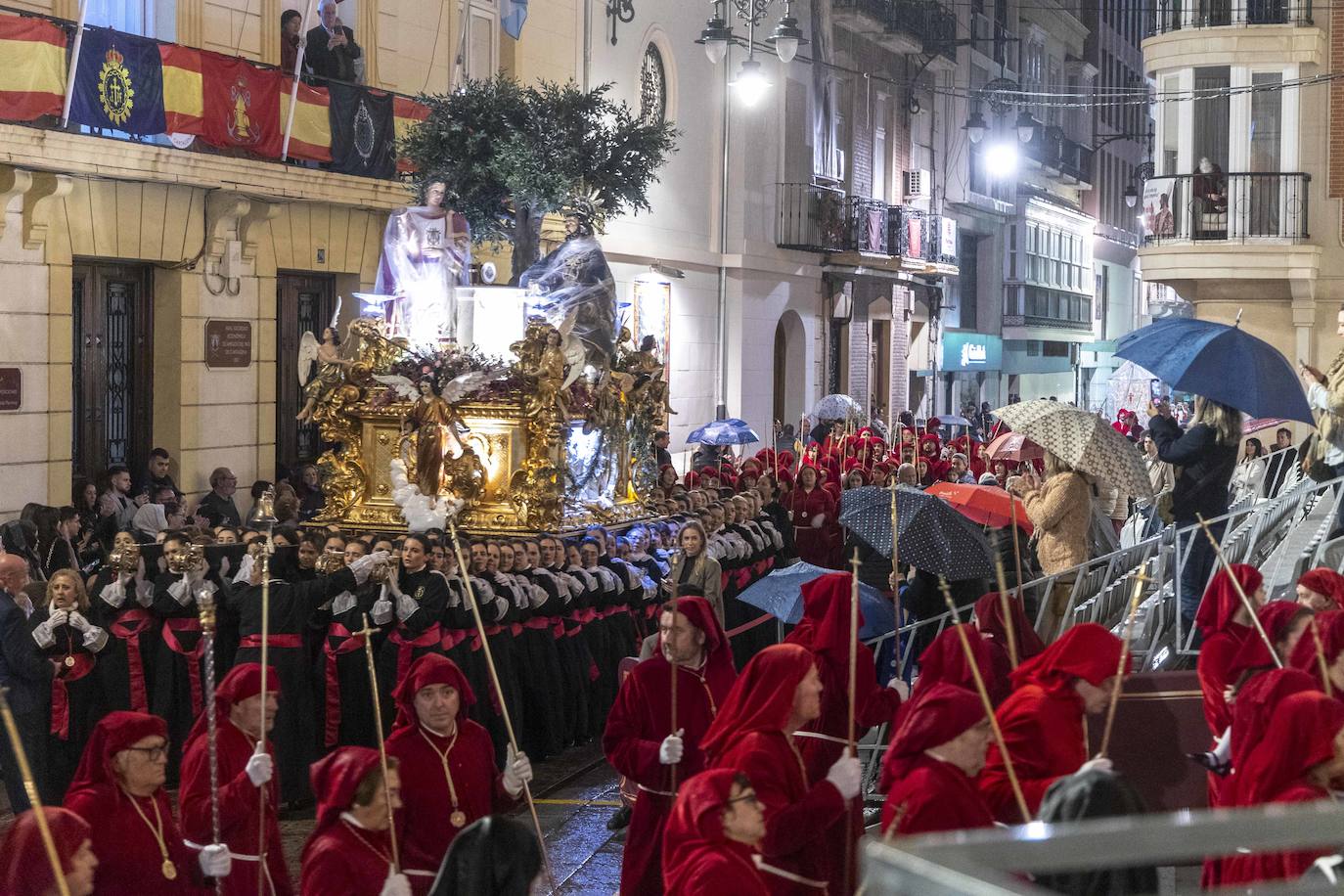 La lluvia obliga a suspender la procesión de La Burrica en Cartagena