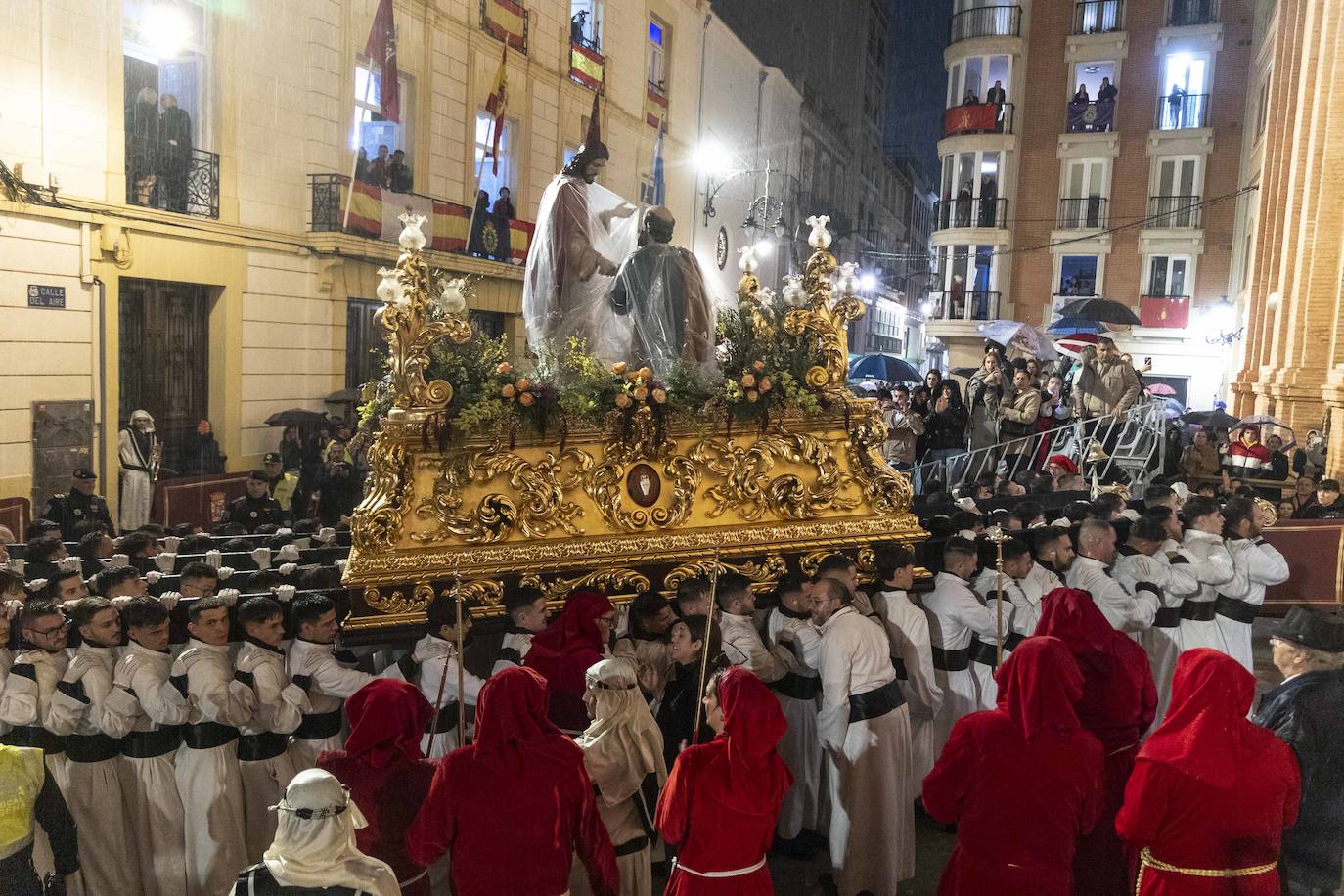 La lluvia obliga a suspender la procesión de La Burrica en Cartagena