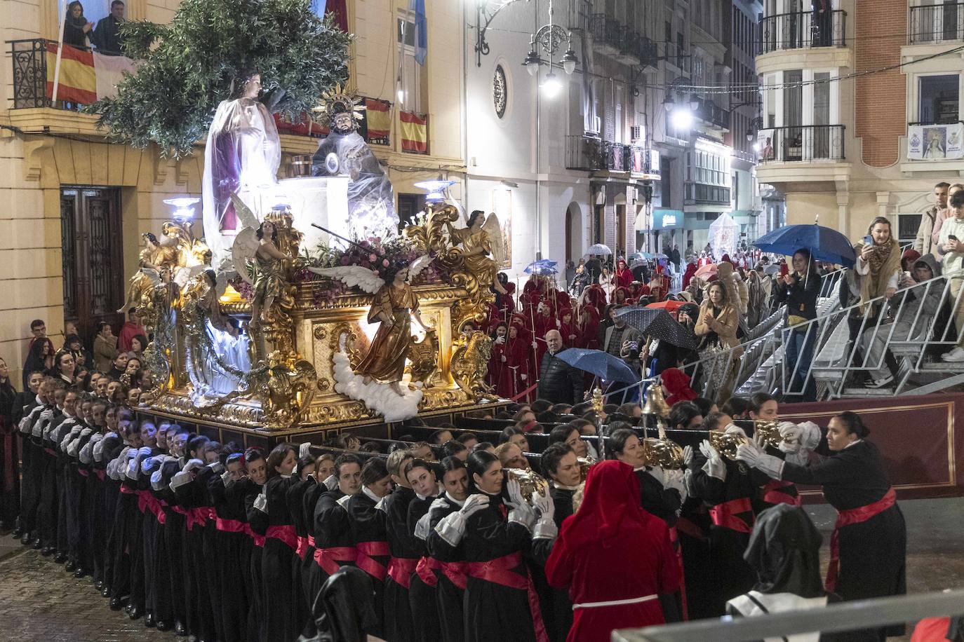 La lluvia obliga a suspender la procesión de La Burrica en Cartagena