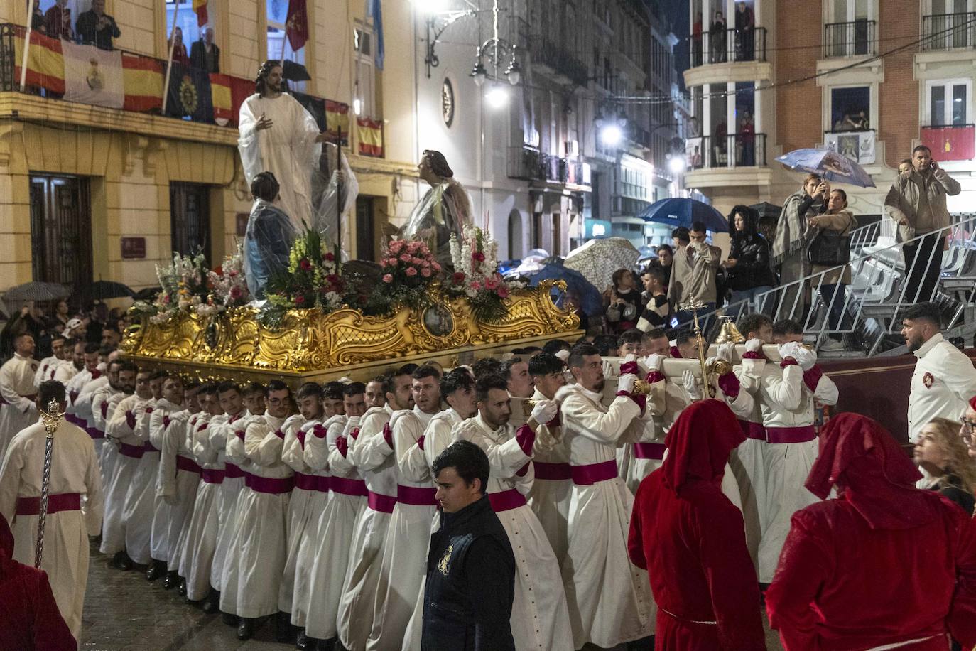 La lluvia obliga a suspender la procesión de La Burrica en Cartagena