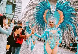 La comparsa Shambala en el Desfile Internacional de Macao 2024.