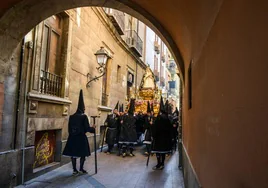 Procesión del Rosario el Sábado Santo en Murcia.