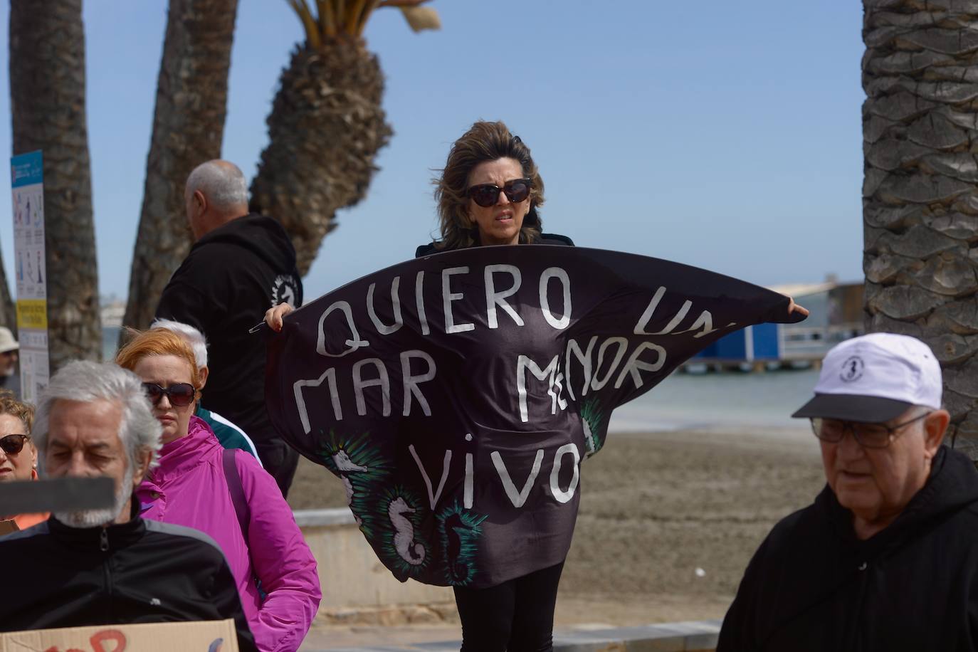 Marcha por los derechos del Mar Menor en San Javier, en imágenes
