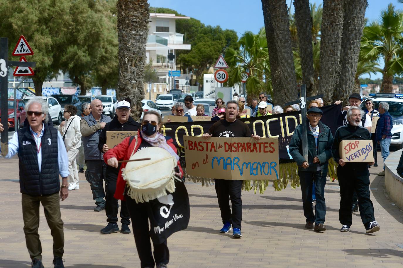 Marcha por los derechos del Mar Menor en San Javier, en imágenes